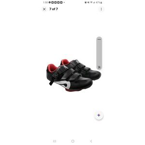 Peloton J 20 black red cycling shoes‎ size 41 men's 8 women's 10